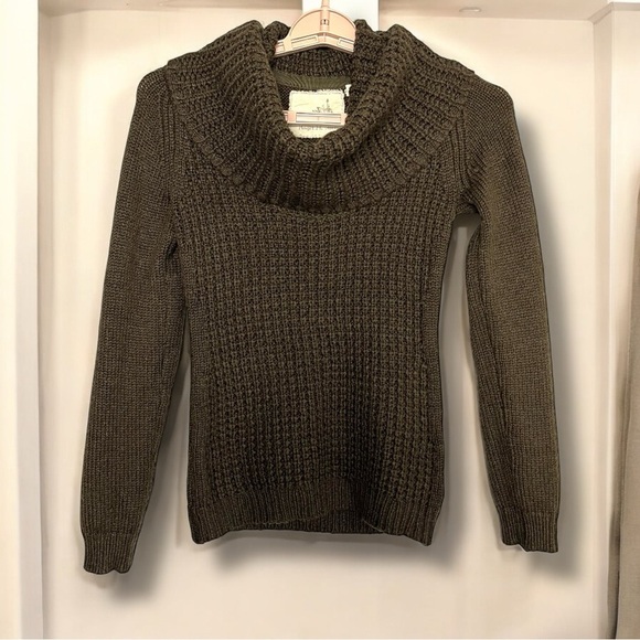 Angel Of The North Sweaters - Angel of the North Anthropologie Sweater Sz XS Waffle Cowl Neck Wool Mohair Boho